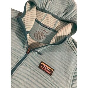 LL Bean Hoodie Women's  Small  Green Full Zip Pockets inside out Mint Green